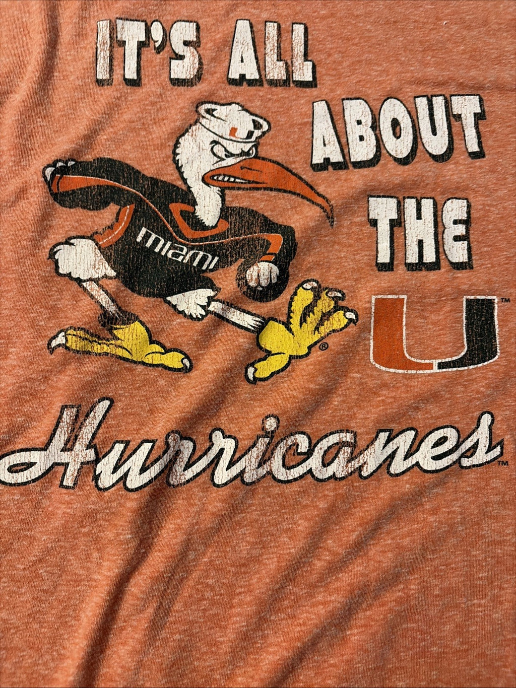 MIAMI Hurricanes Reto Brand "IT'S ALL ABOUT THE U":T shirt XL