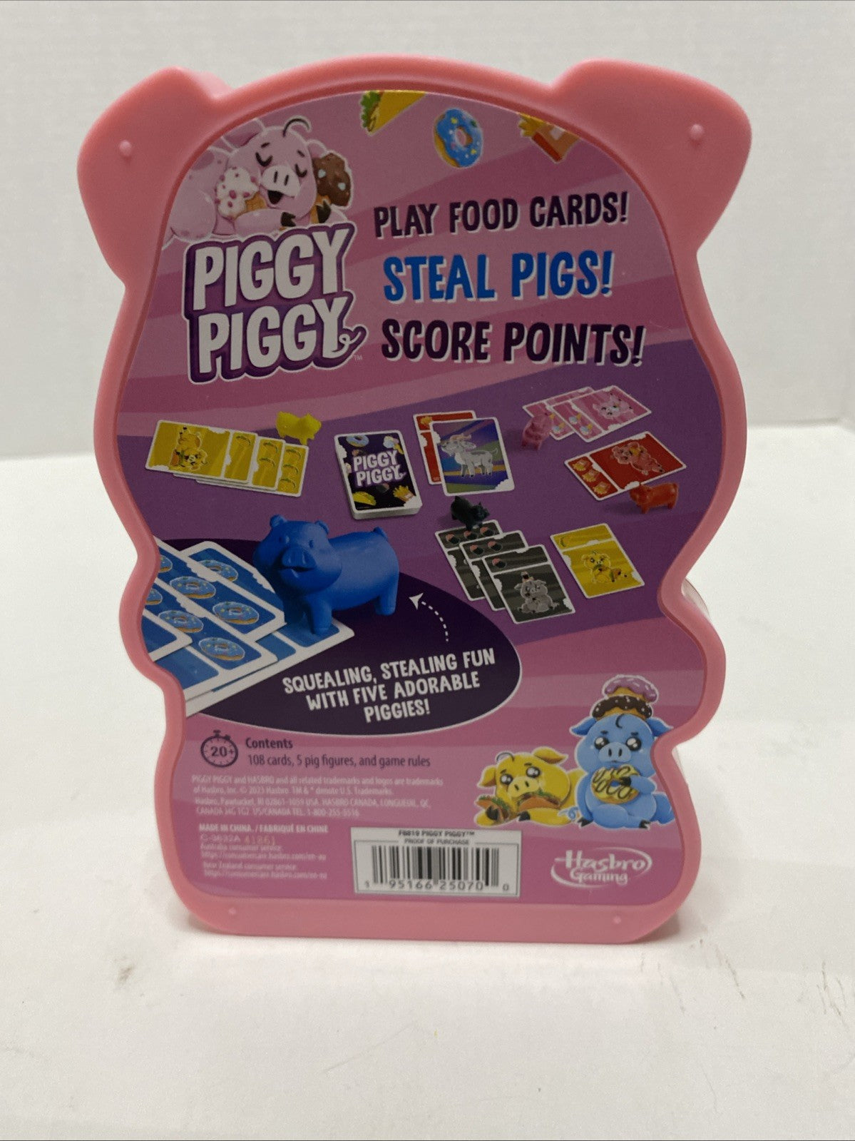 Piggy Piggy Hasbro Gaming Pig Card Game New & Sealed 7+ 2-6 Players F8819