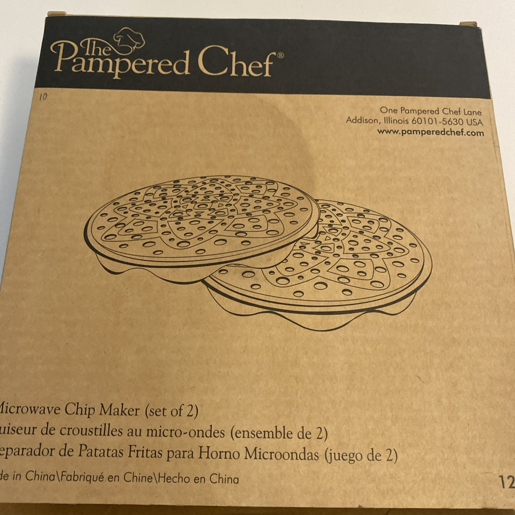 Pampered Chef Microwave Chip Maker 1241  Homemade Potato Chips New Set 2