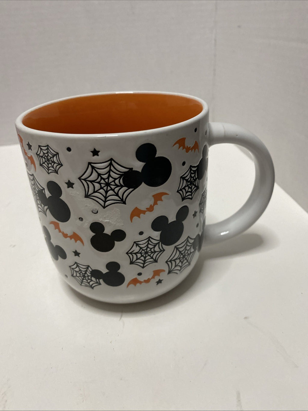 Mickey Mouse Ears With Bats & Spiderweb Halloween Coffee Mug Disney