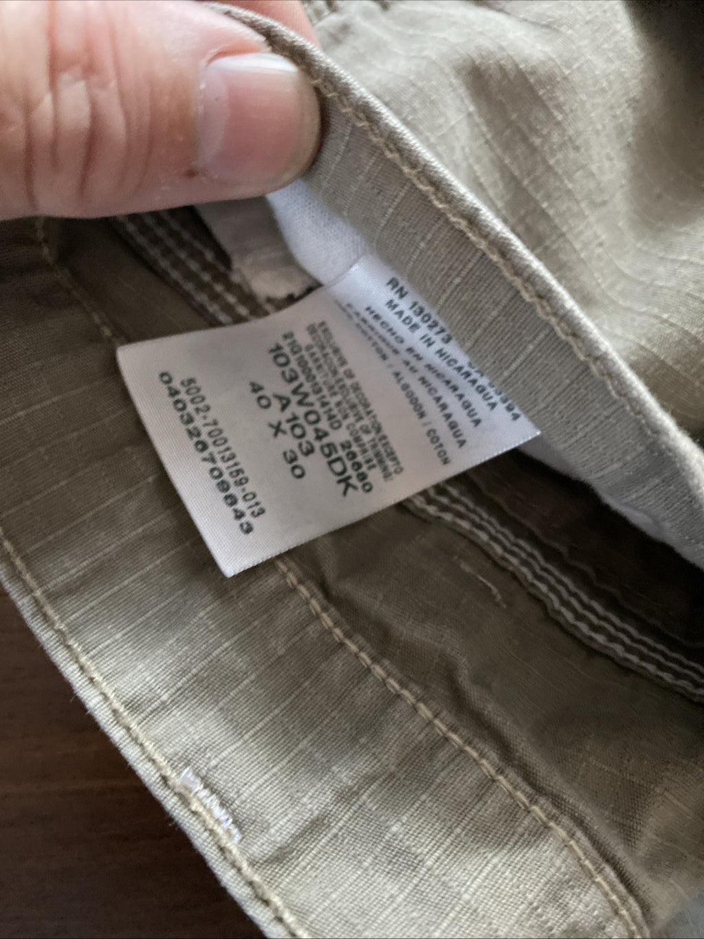 Wrangler RIGGS Workwear Pants Mens 40 x 30 Tan/Khaki Cargo