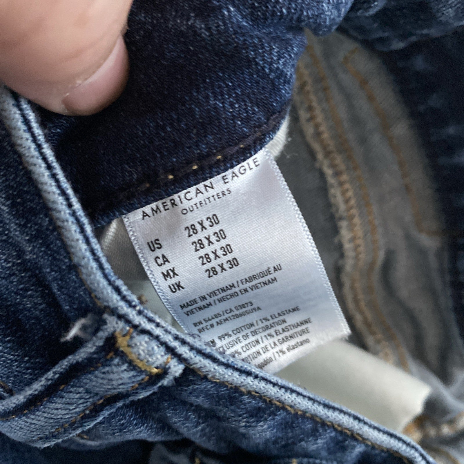 American Eagle next level flex 28X 30 women’s jeans Distressed