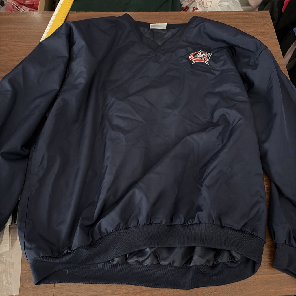 Nhl Columbus Blue Jacket Augusta Extra Large Men’s Windbreaker Long Sleeve Blue