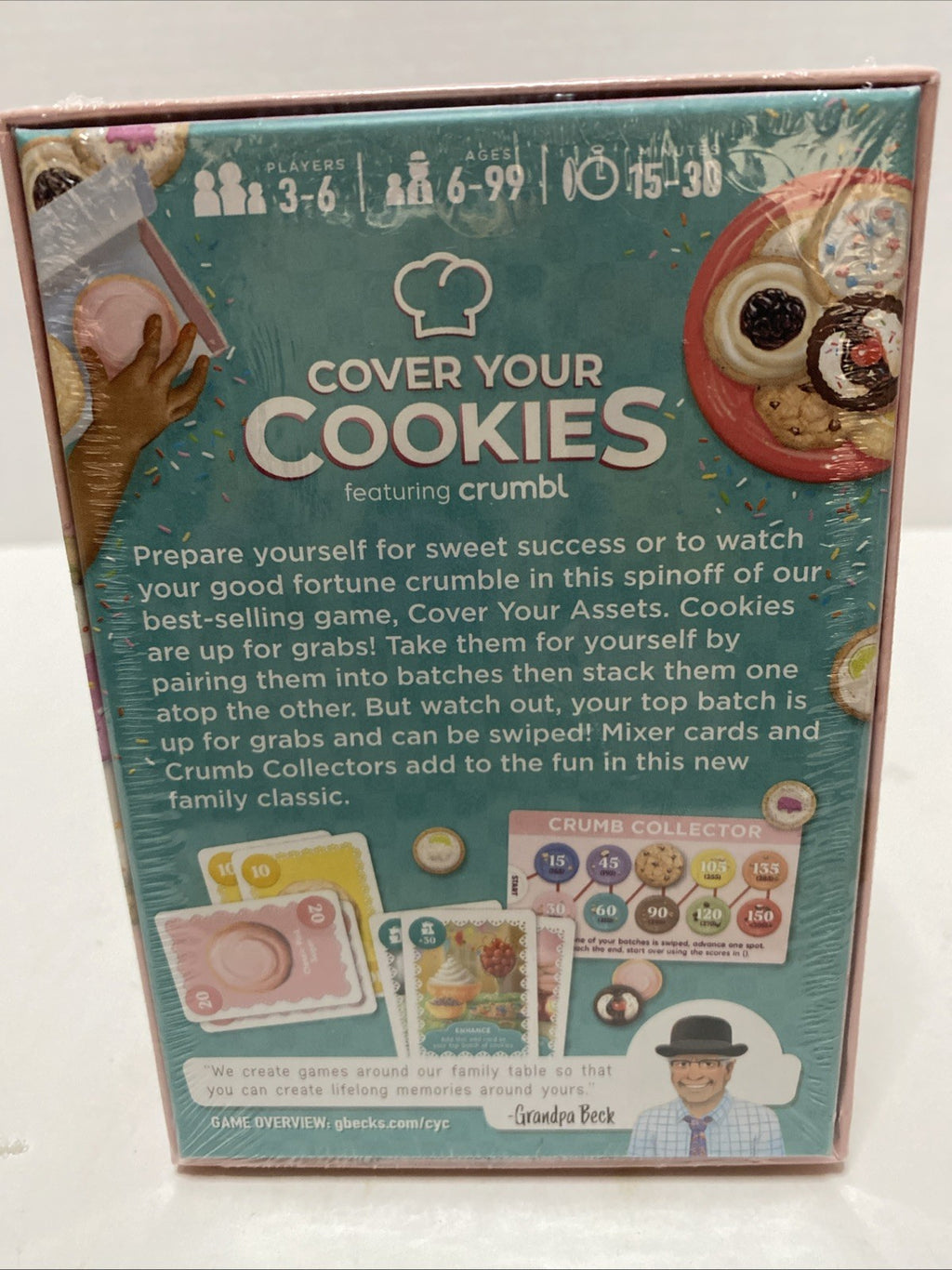 Grandpa Beck's Cover Your Cookies Crumbl Card Game COMPLETE SEALED