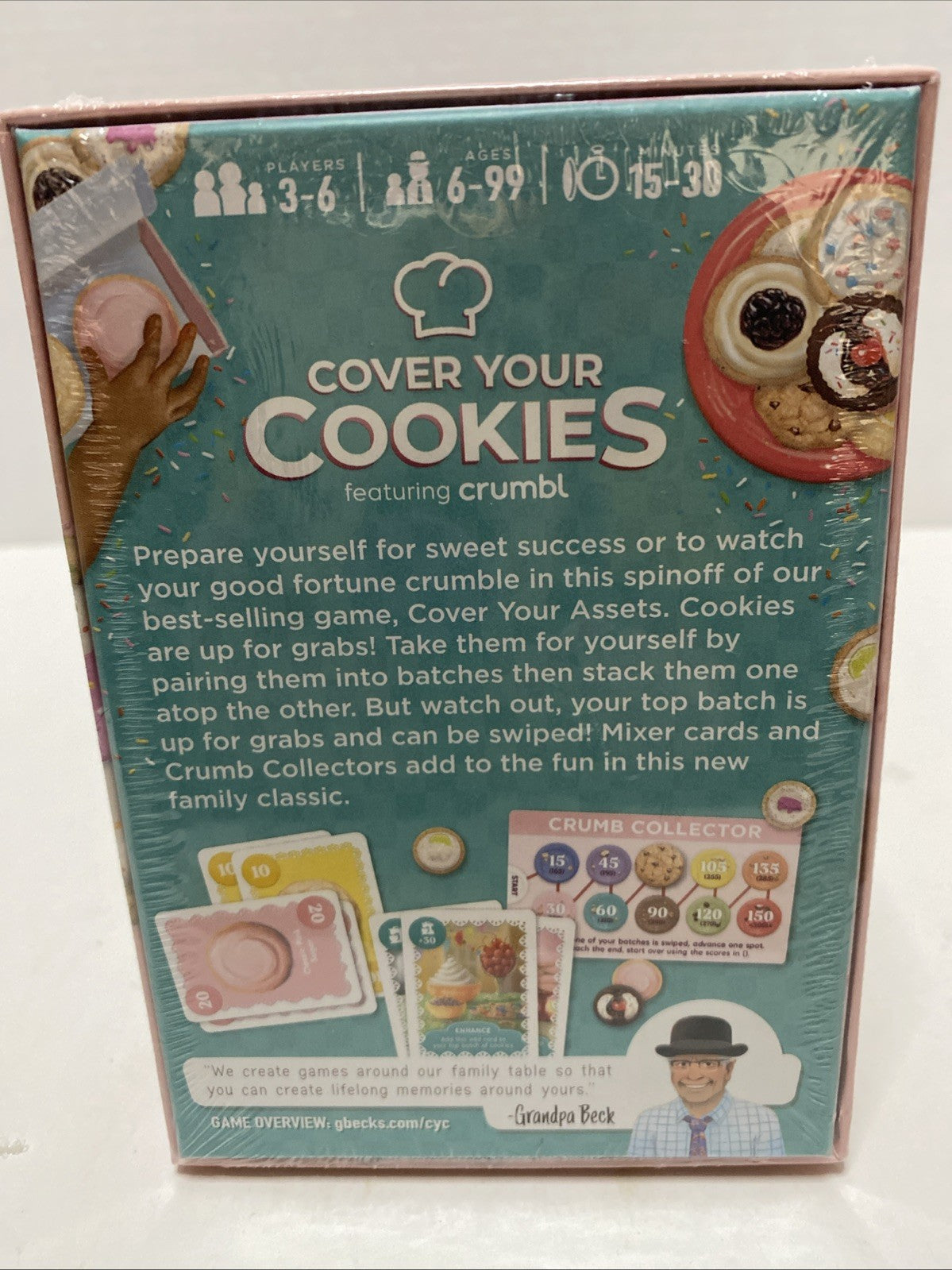 Grandpa Beck's Cover Your Cookies Crumbl Card Game COMPLETE SEALED