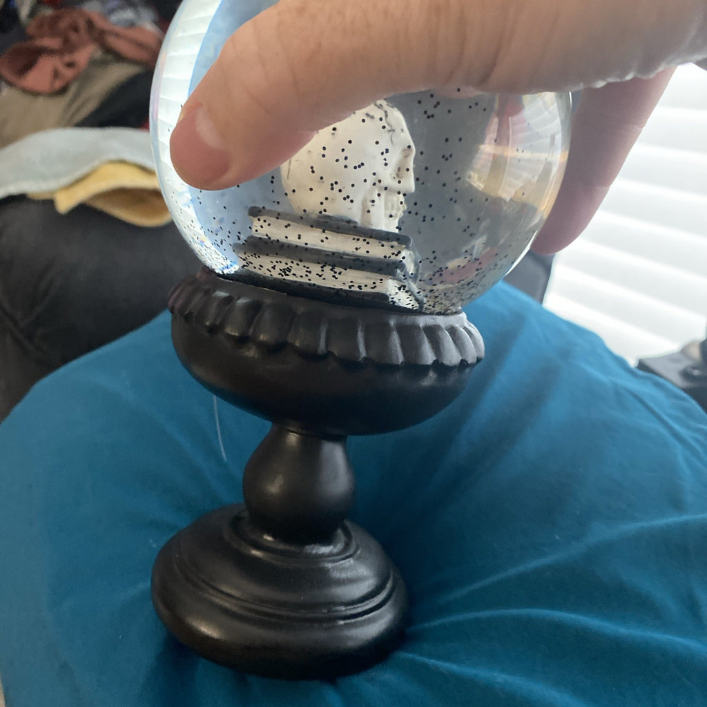 Skull On Books Snow globe