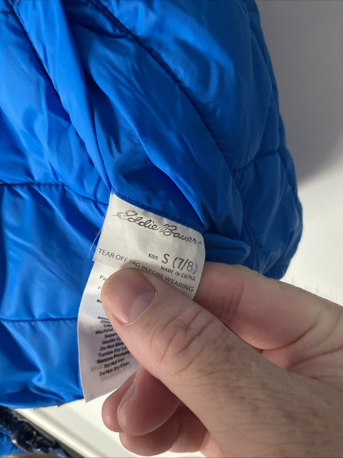 Eddie Bauer Boys Reversible Hooded Puffers Insulated Down Size 10-12