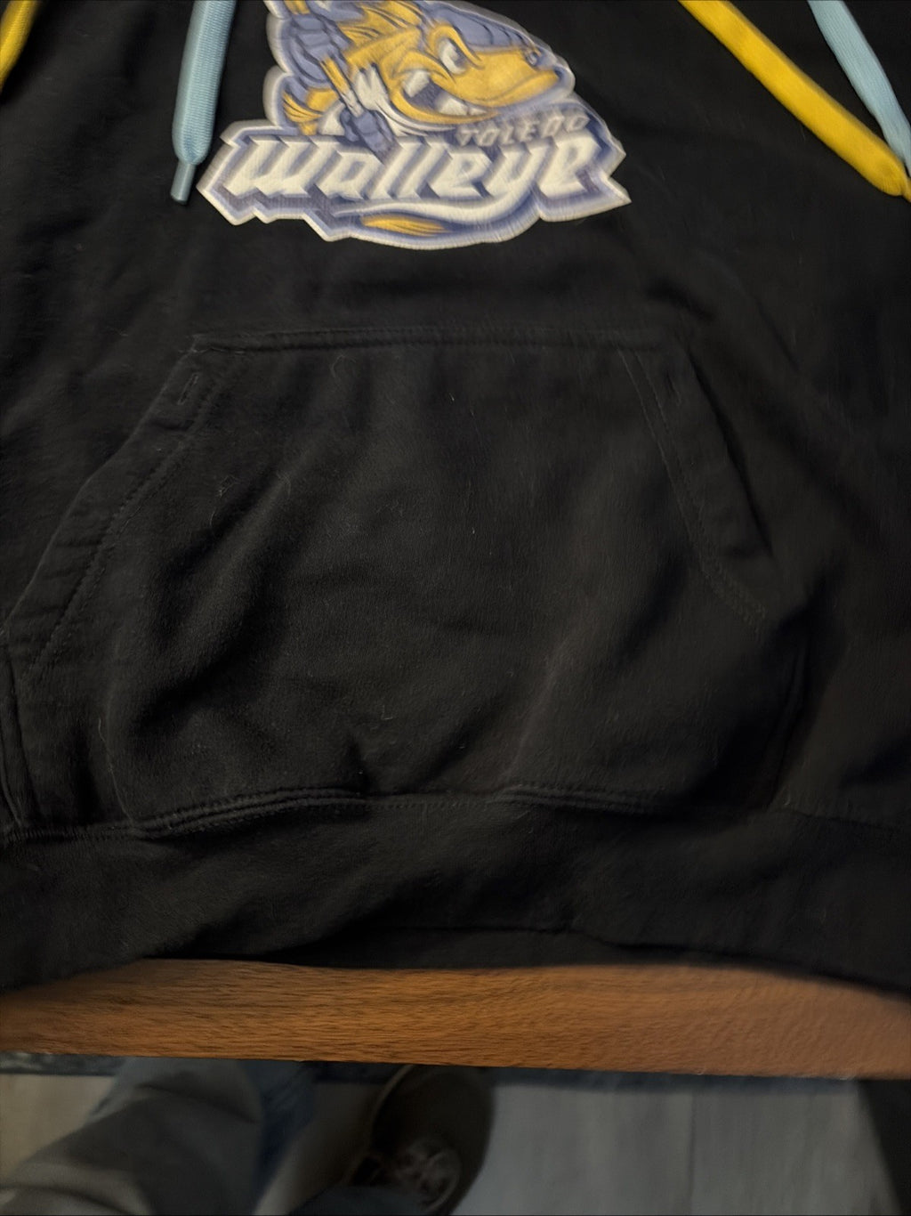 Pennant Men’s Extra Small Toledo Walleye Hoodie Sweatshirt Long Sleeve Dark Blue