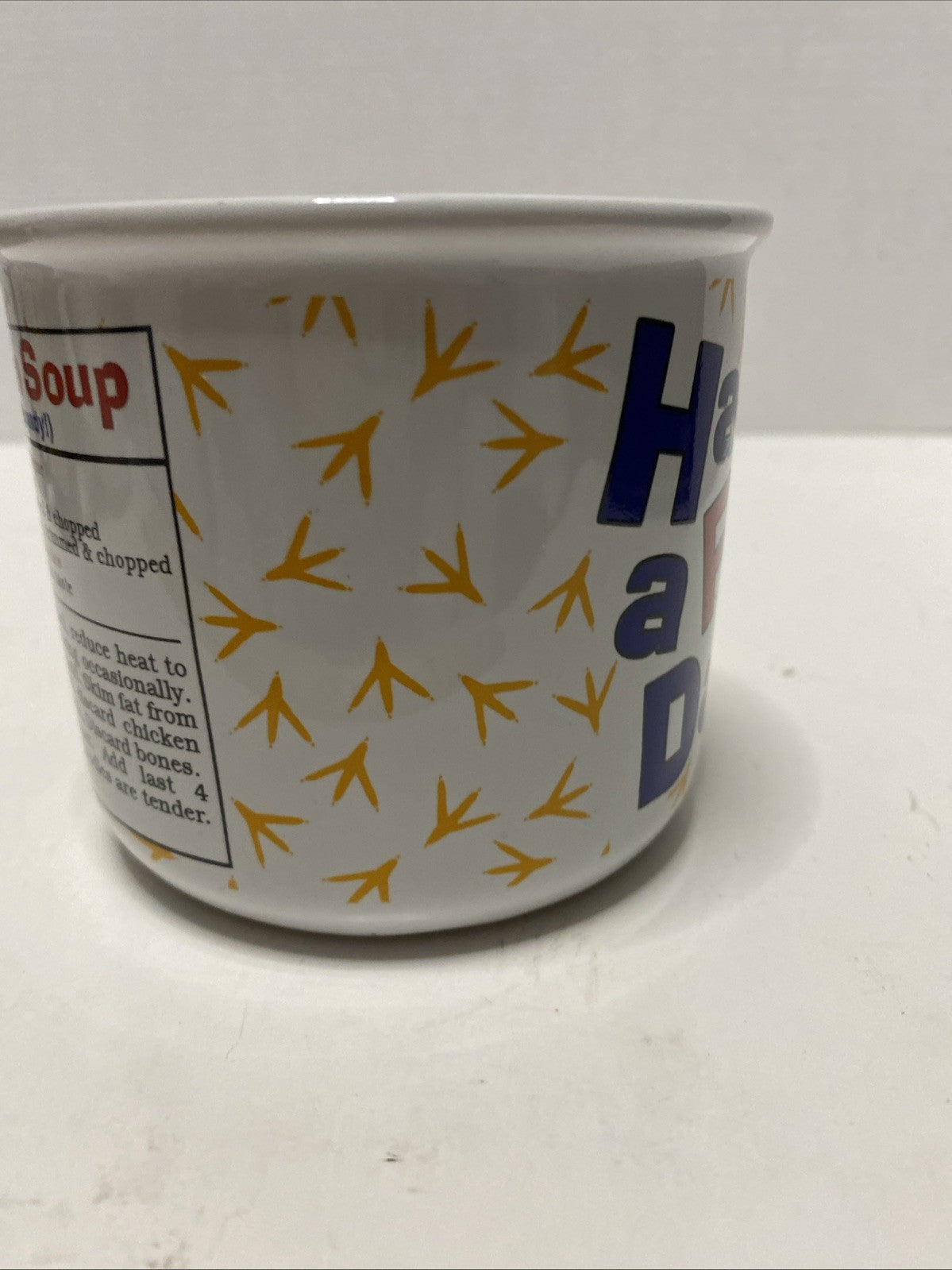 "Having a Fowl Day?" Large Ceramic Coffee Soup Mug Chicken Soup Recipe 16 Oz-