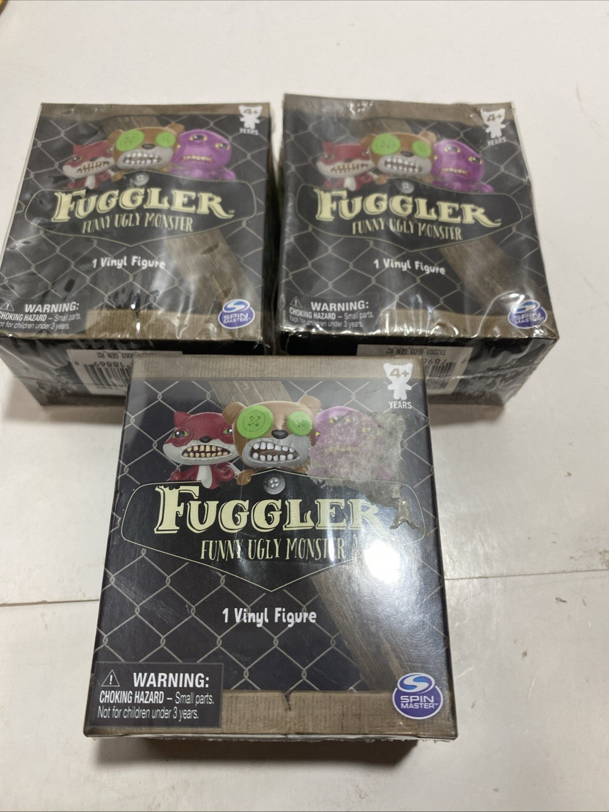 3x FUGGLER Funny Ugly Monster * Vinyl Mini Figure Blind Box - NEW Spin Masters
