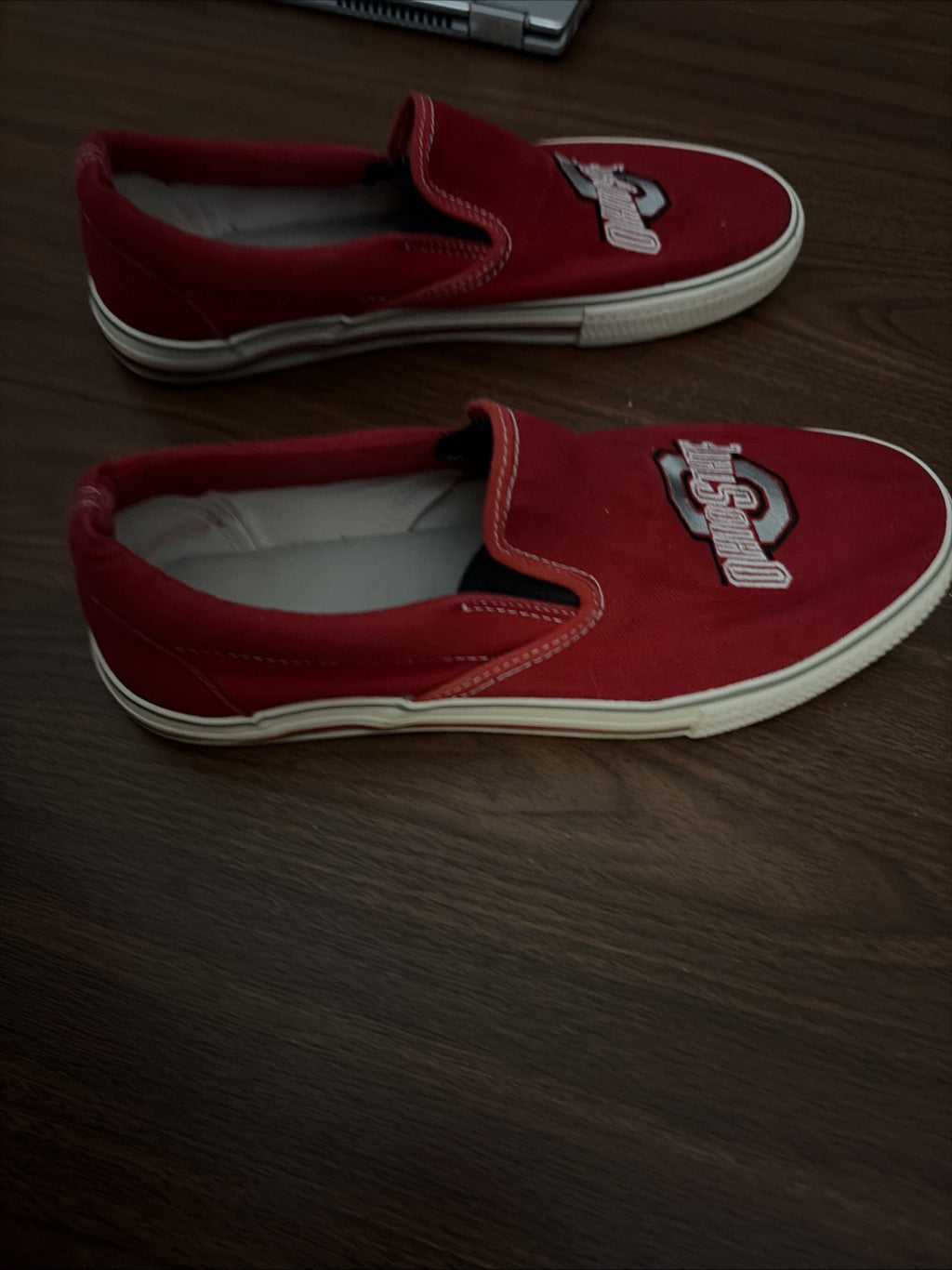 Ohio State Buckeyes Embroidered Canvas Slip On Shoes Men’s Size 10
