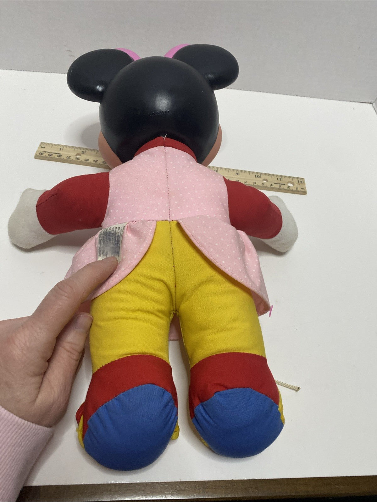 Vintage Minnie Mouse Disney Plush/Plastic 15" Doll Learn to Dress