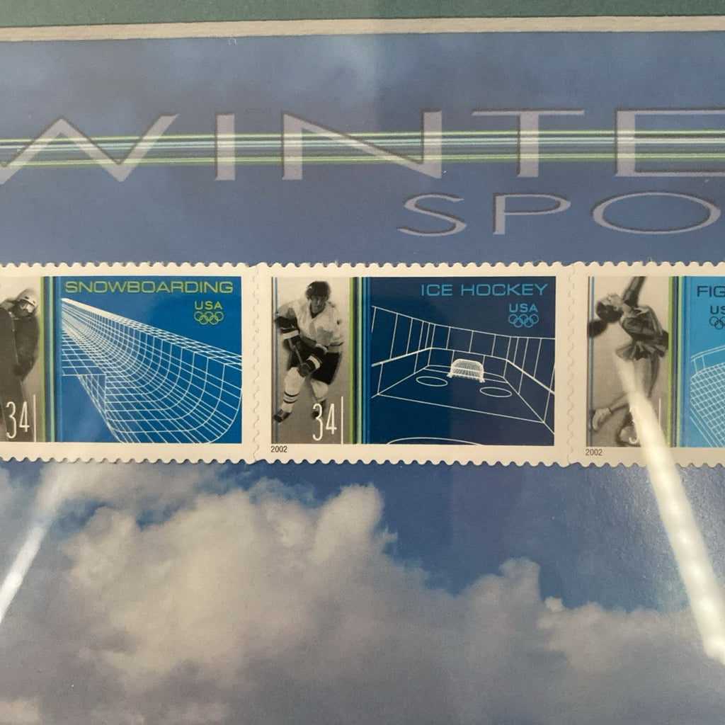 Olympic Games 2002 Utah USPS Signed Artwork 34 Cent Stamps Picture #/3000
