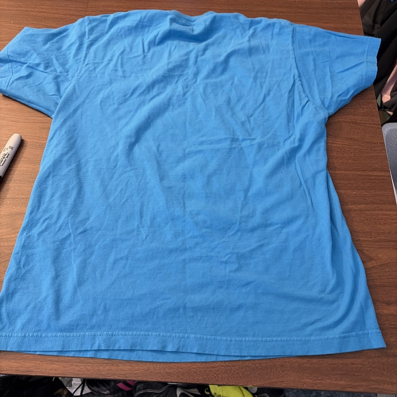 Scooby-Doo The Mystery Machine VW Bus Retro Cartoons Blue Graphic Shirt Size L