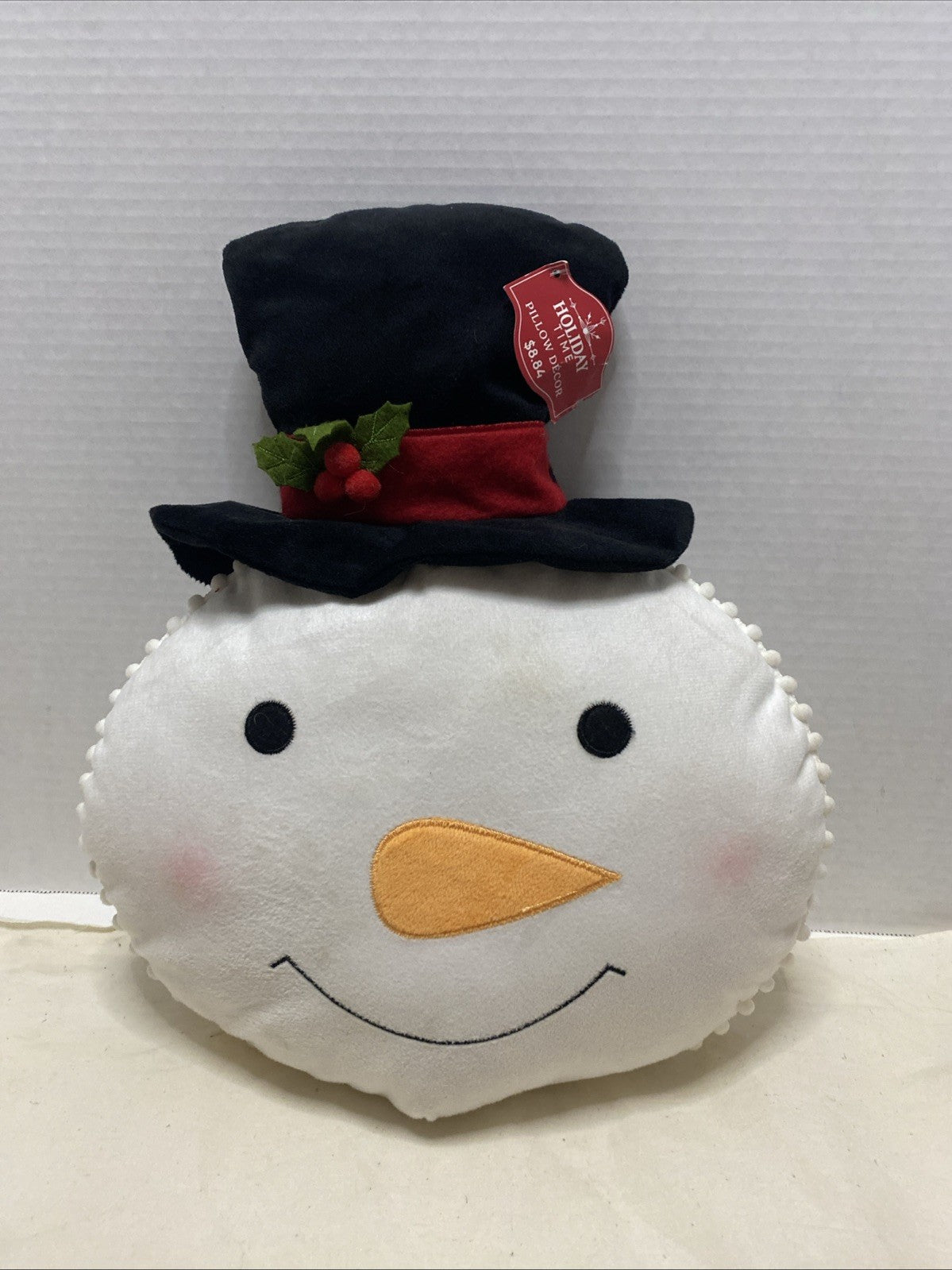 Holiday Time 14" Snowman Christmas Decorative Pillow