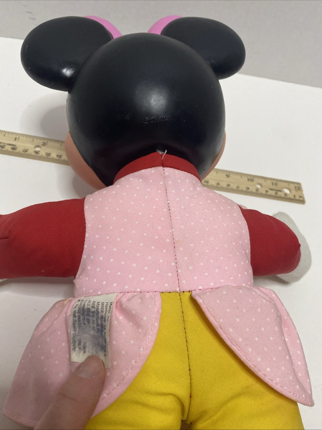 Vintage Minnie Mouse Disney Plush/Plastic 15" Doll Learn to Dress