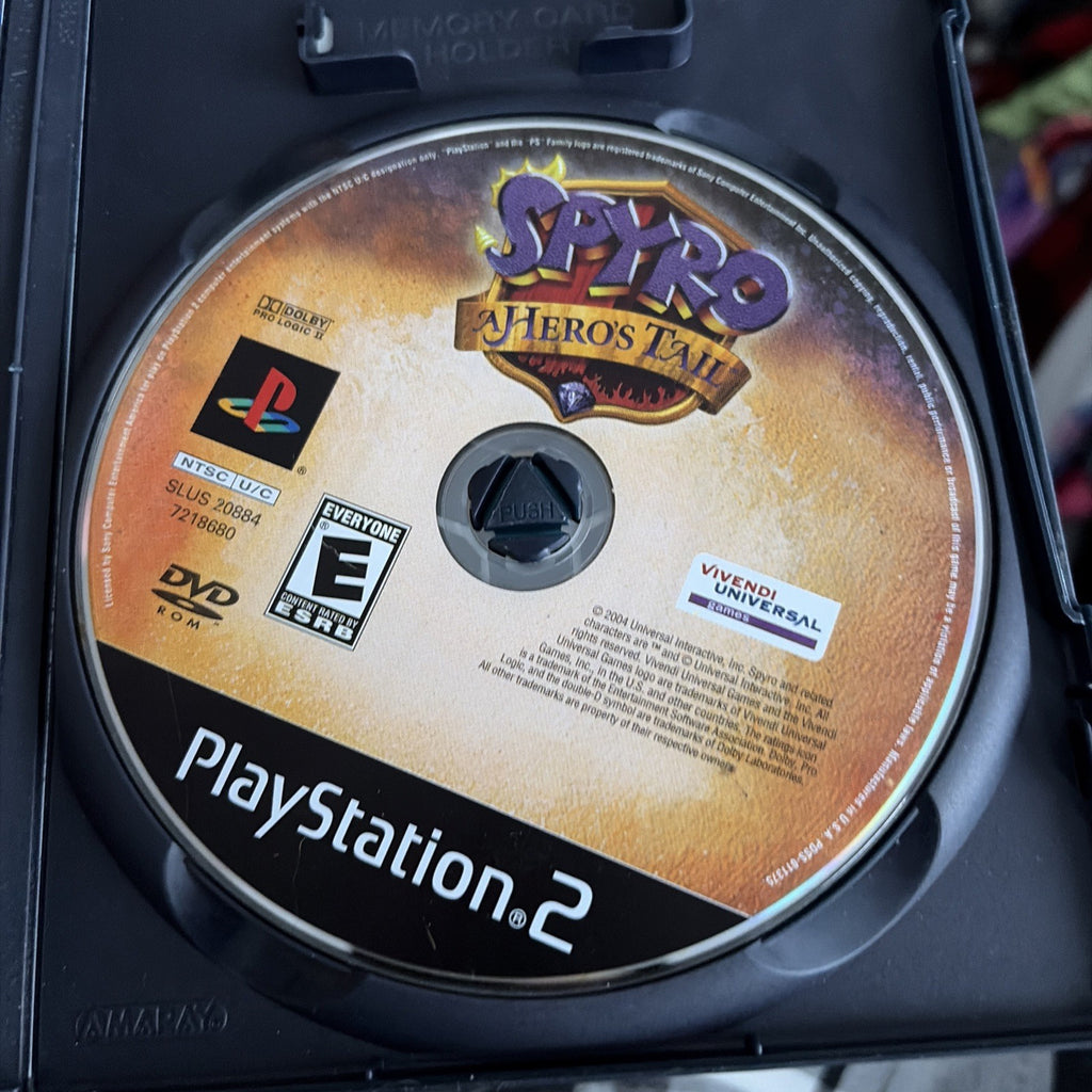 Spyro: A Hero's Tail (Sony PlayStation 2, 2004) Complete with manual.