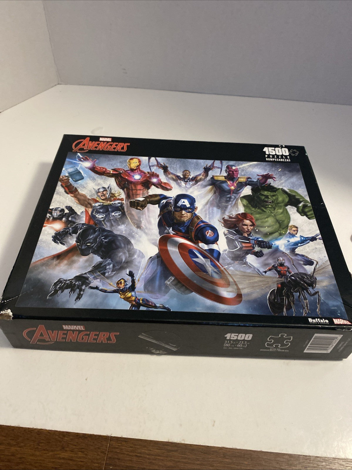 Marvel Comics Captain America Hulk Avengers 1500 pc Puzzle Sealed Buffalo