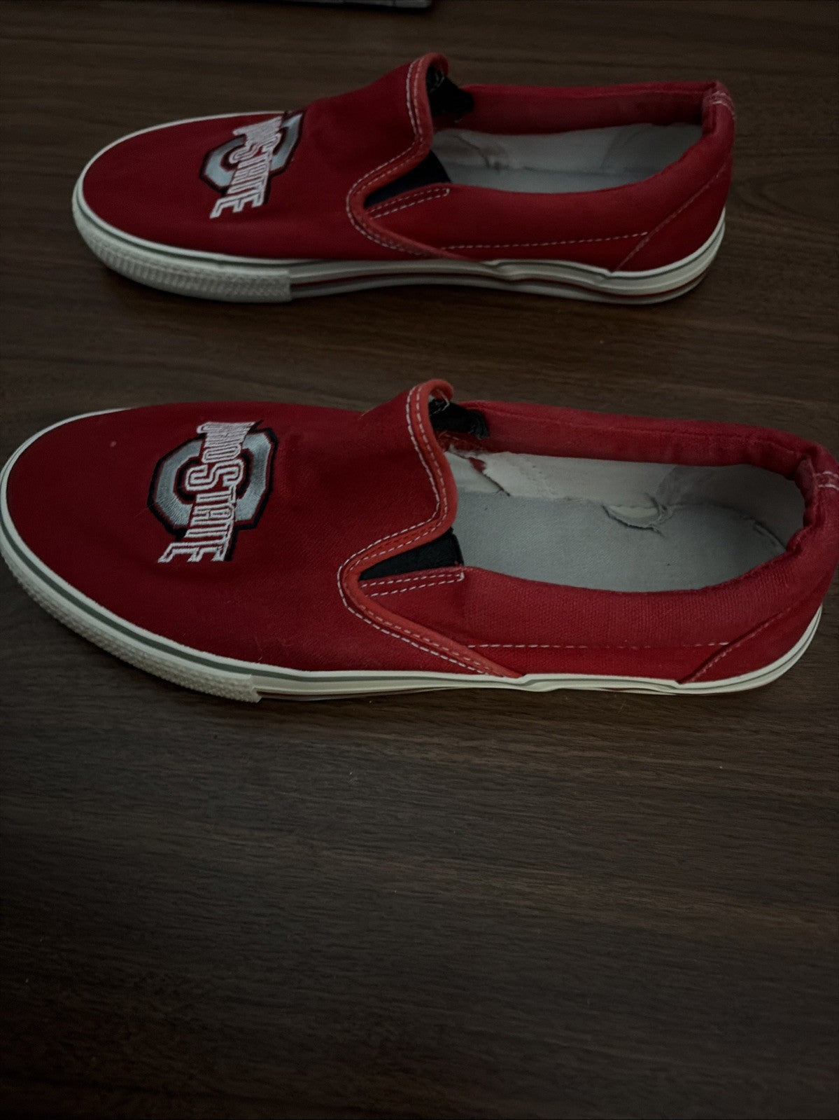 Ohio State Buckeyes Embroidered Canvas Slip On Shoes Men’s Size 10