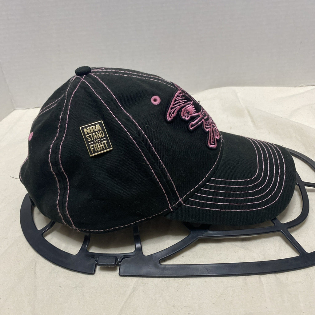 NRA Black /Pink embroidery emblem Snapback Hat Made In The USA