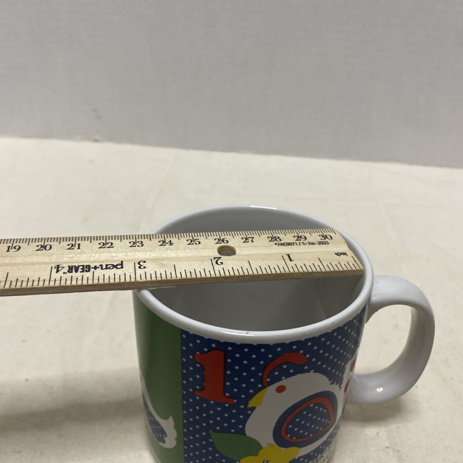 Vintage 1980'S Grant Howard 12 DAYS OF CHRISTMAS MUG 1-2-3 Coffee Cup Mug