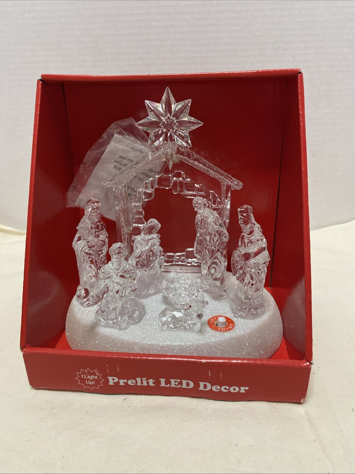 LED Nativity Scene Light Up Musical – Plays Silent Night & Away in a Manger -