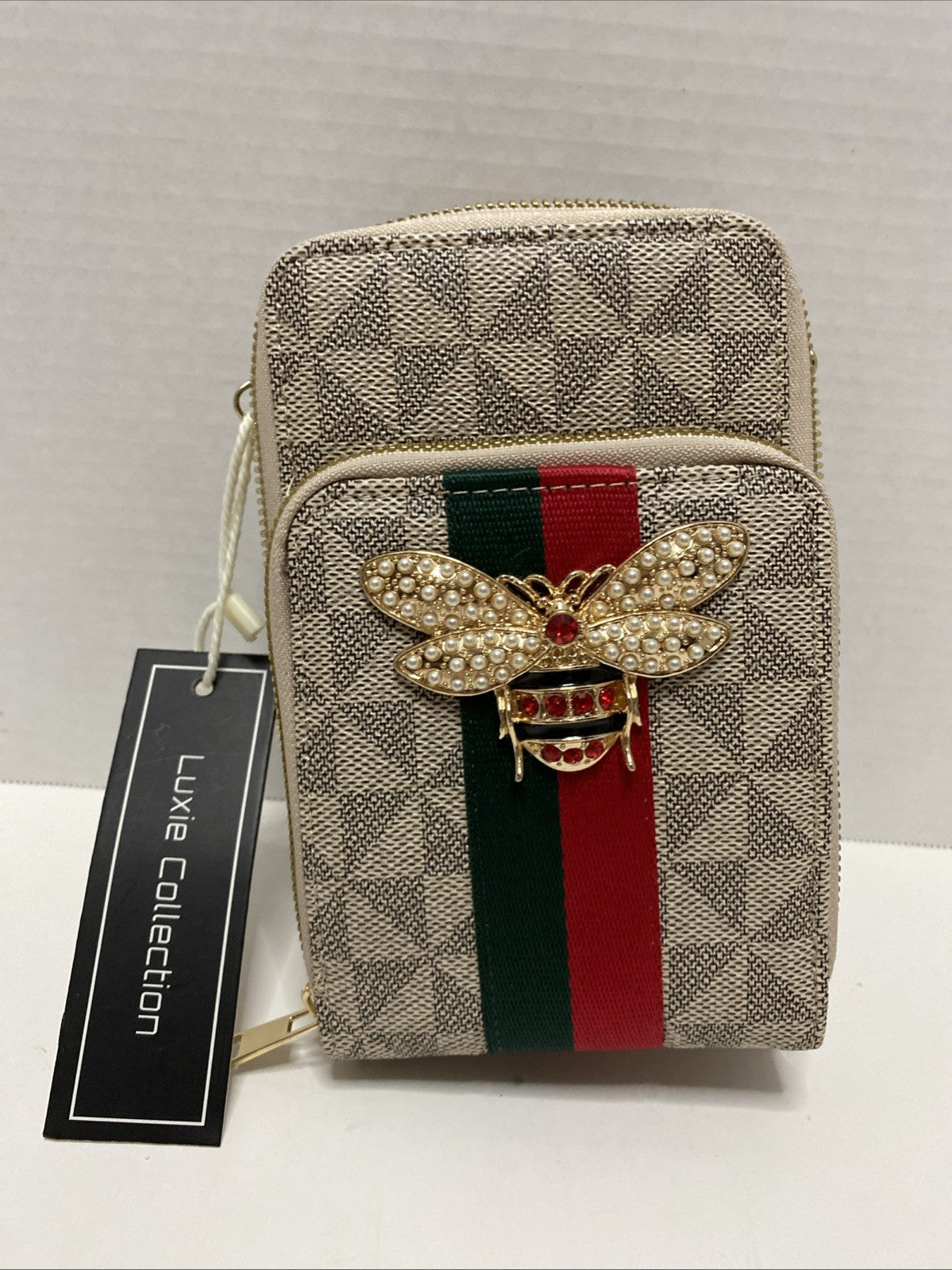 Lexie Collection Honey Bee Multi Compartments Cell Phone & Crossbody Bag