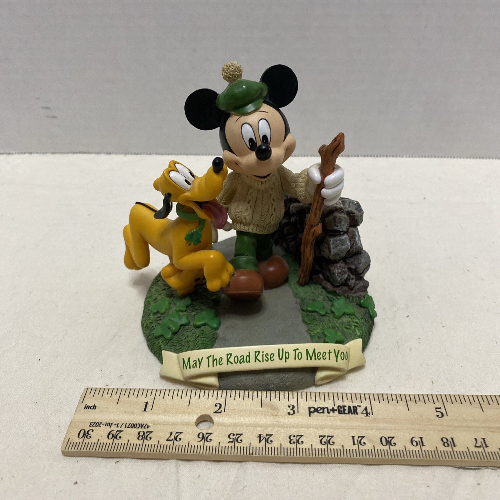 Disney Mickey Mouse With Pluto, "May The Road Rise Up To Meet You"