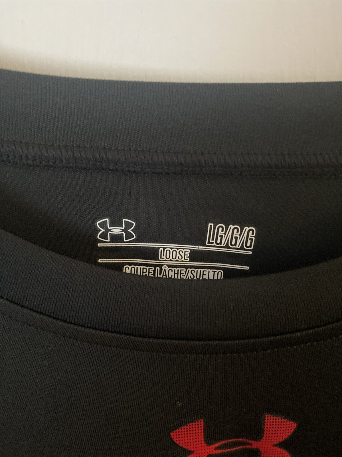 Under Armour Heat Gear Loose Fit Viper Blue And Red Shirt Men's Large Short Slv