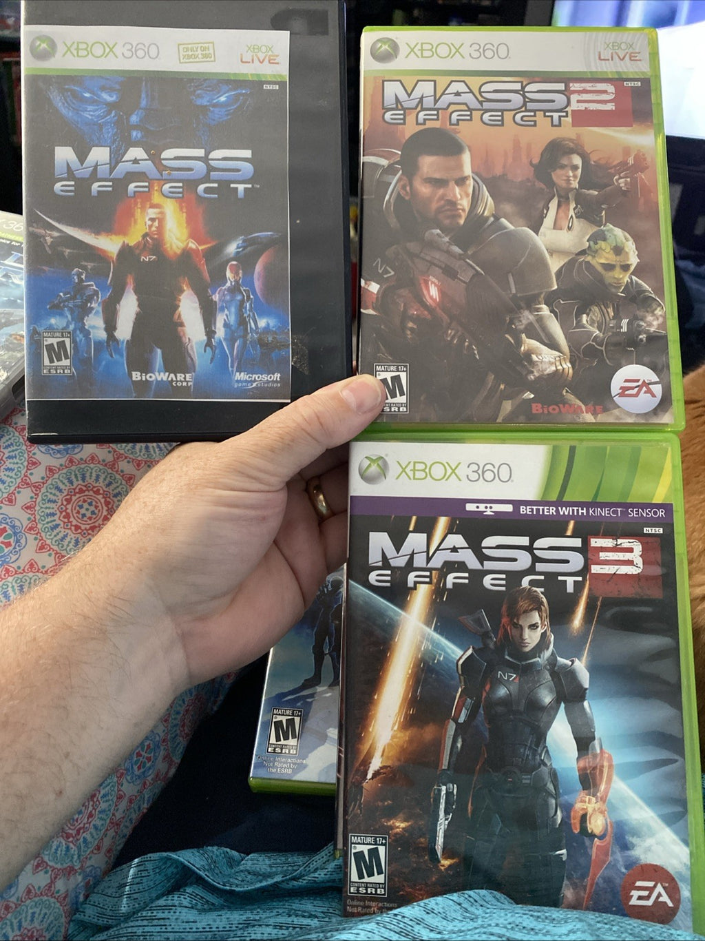 Mass Effect + Mass Effect 2 + Mass Effect 3 Xbox 360 Complete 