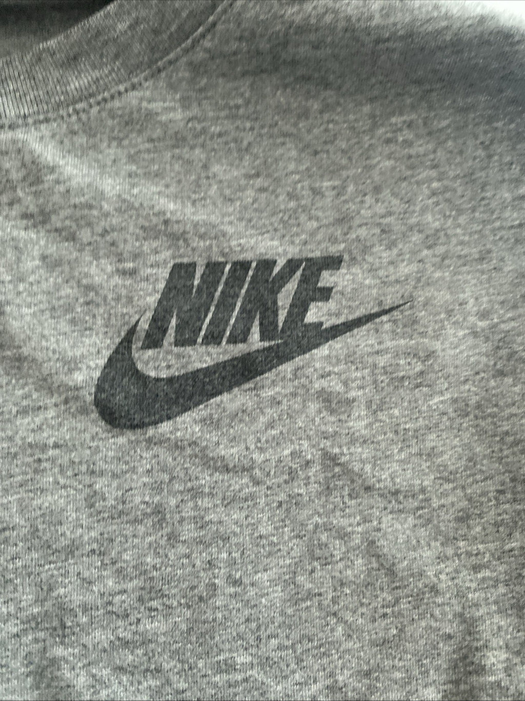 Nike Shirt Women Small Ladies Gray Round Neck Spell out Logo Just Do it Vintage