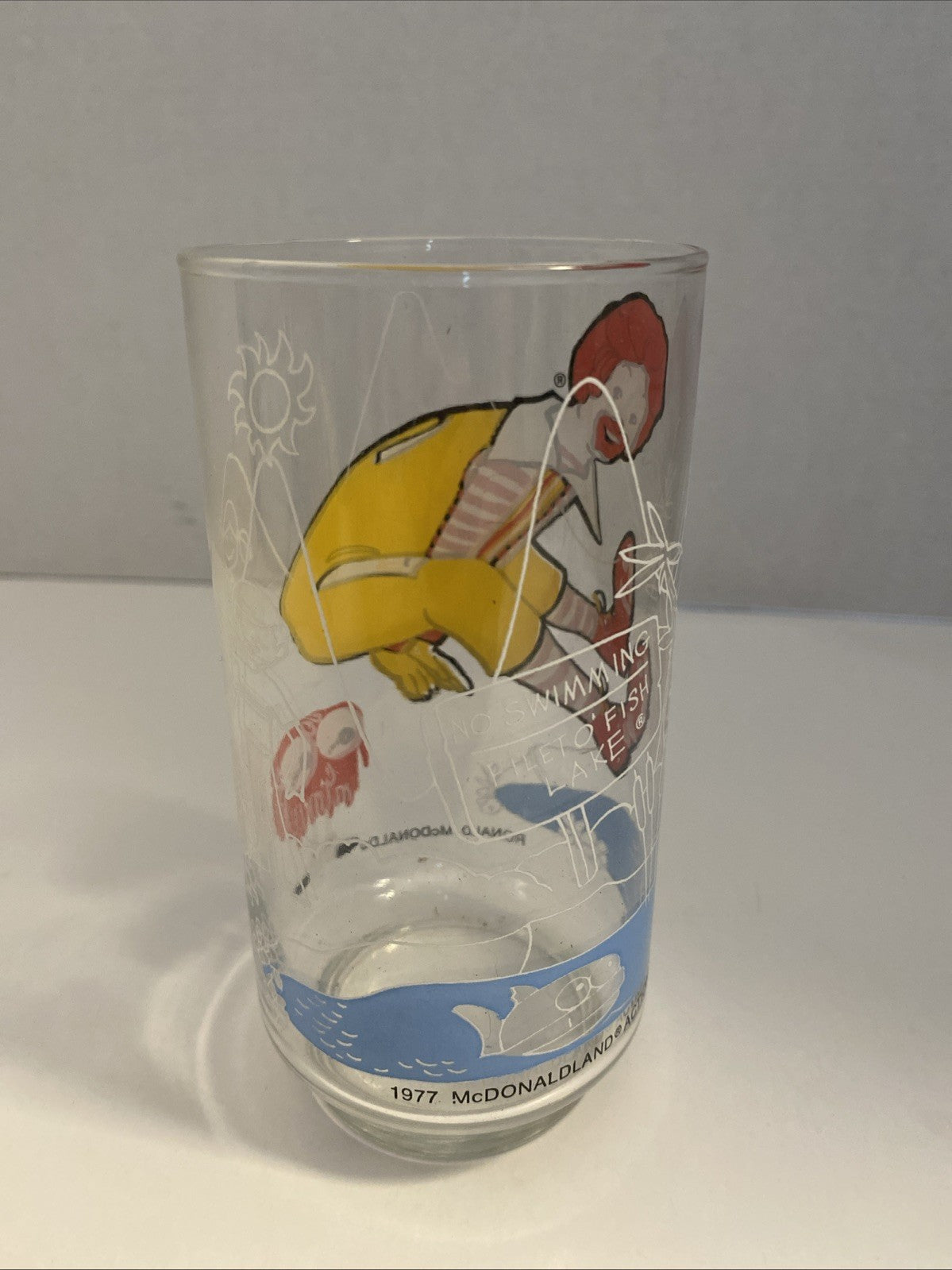 Vintage 1977 McDonalds Ronald McDonald Action Series Collector Collectible Glass