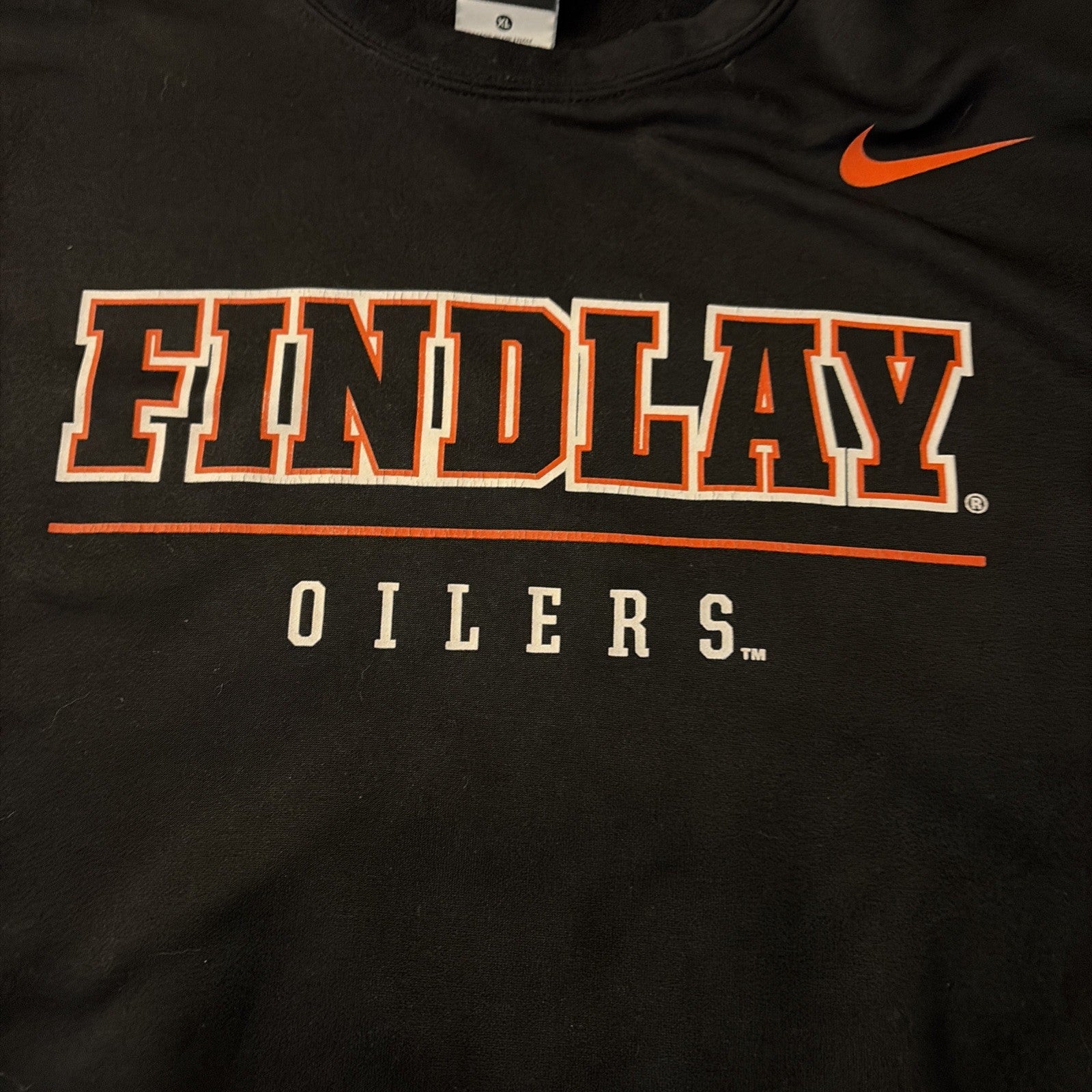 University Of Findlay Oilers Men’s Xl Thermo Fit Nike Sweatshirt Pullover Black