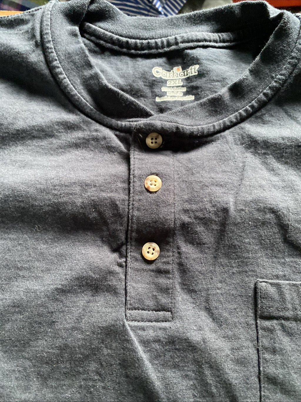 Carhartt 2XL short sleeve 1/4 button down pocket tee Free Shipping