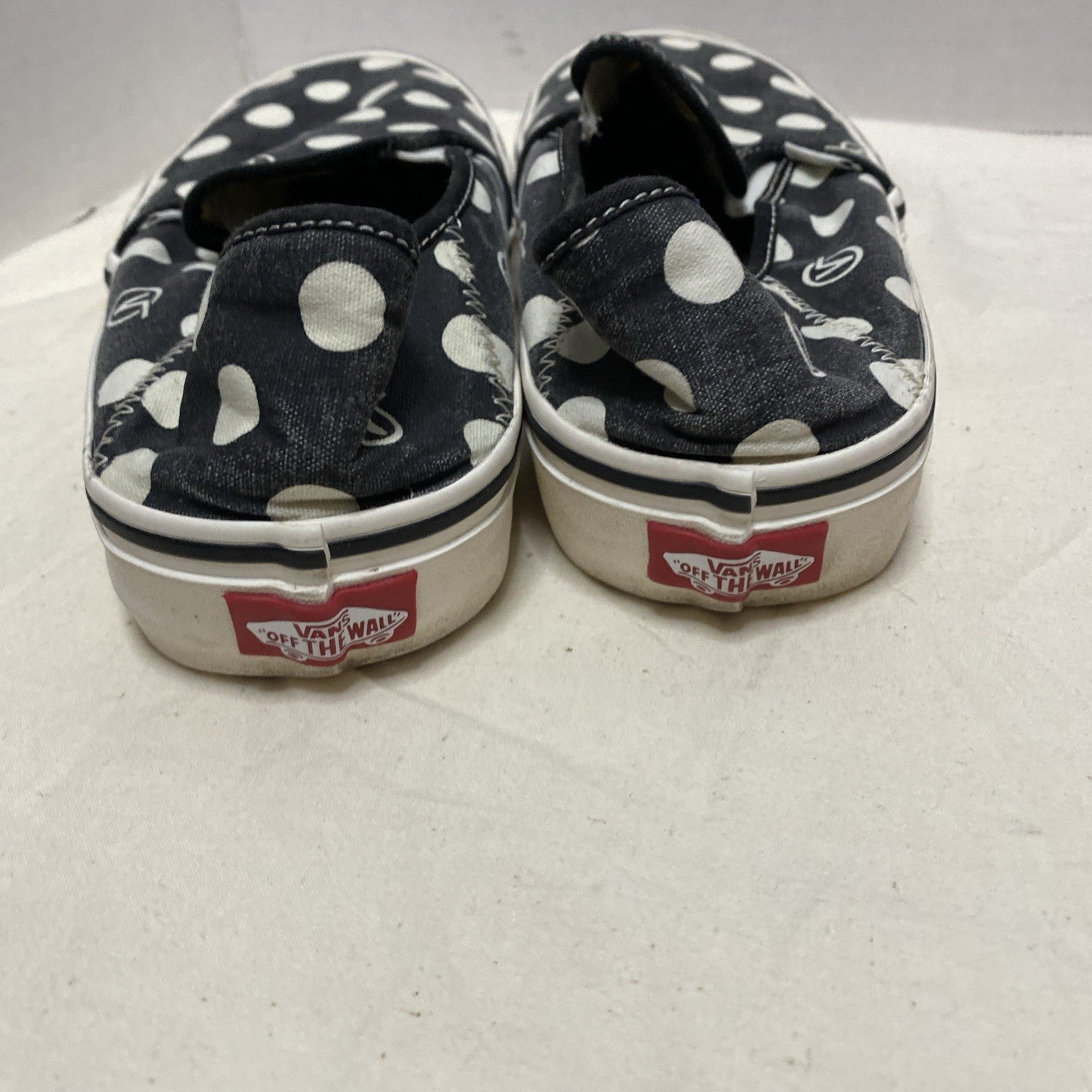 Vans Off The Wall Classic Slip On Black White Polka Dot Skate Shoes