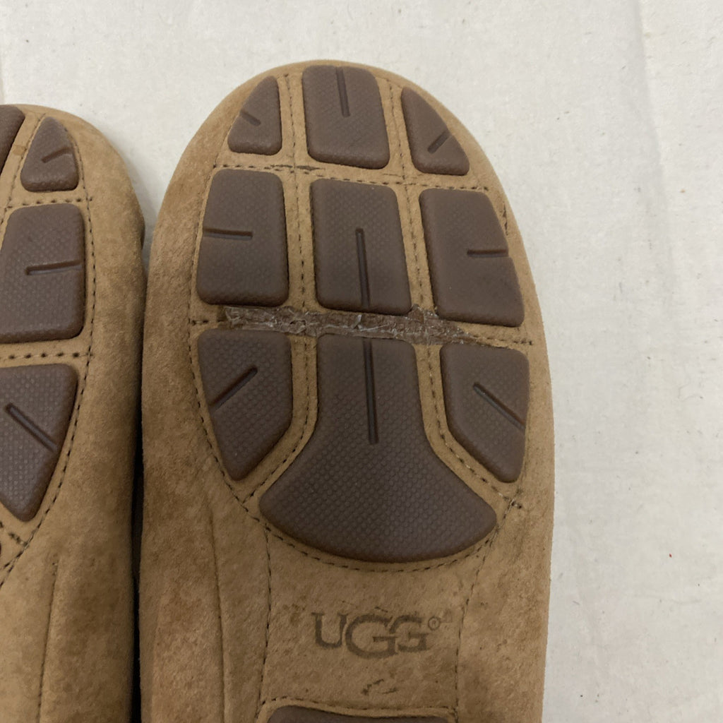 UGG Roni Moccasin Loafer Slipper Tan Suede Shearling Womens Size 6.5