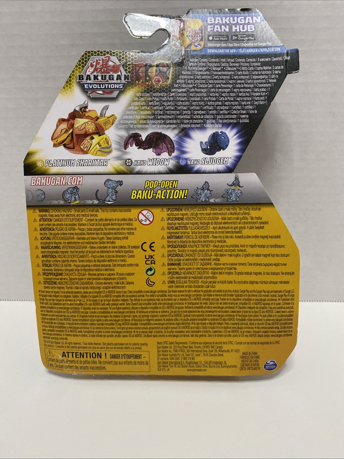 Bakugan Evolutions, Shartktar with Nano Widow & Sludgem Platinum Power Up Pack