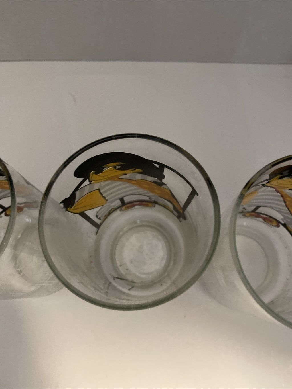 1977 McDonald's HAMBURGLAR McDonaldland Action Series Glass - Vintage Set Of 4