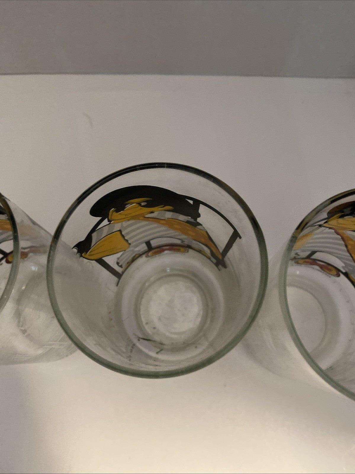 1977 McDonald's HAMBURGLAR McDonaldland Action Series Glass - Vintage Set Of 4