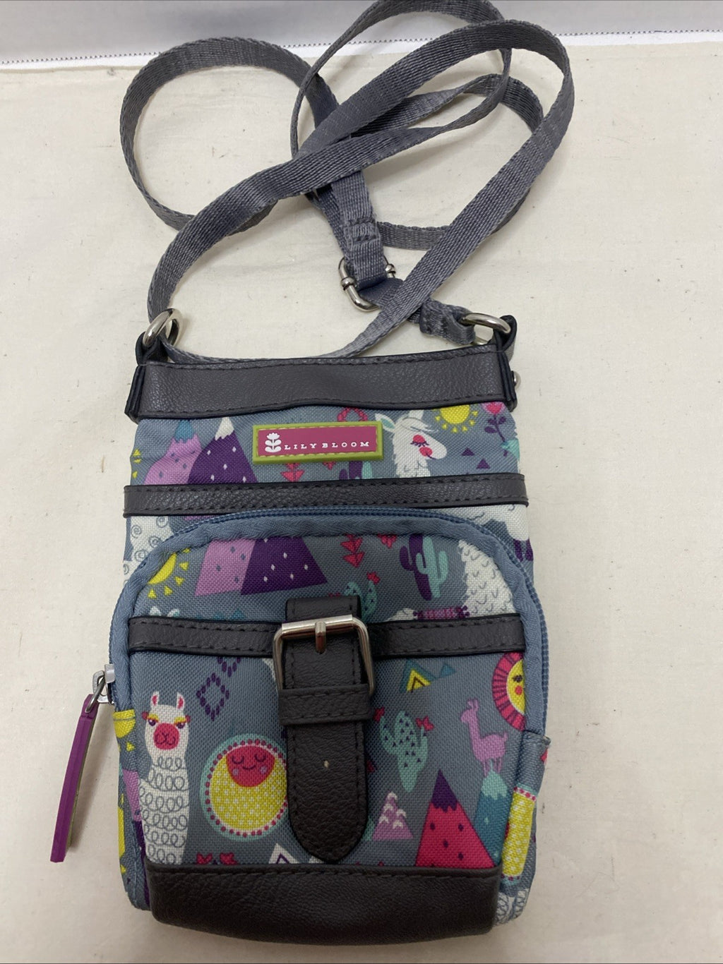 Lilly Bloom crossbody Llama mama￼ purse/  bag 7.5“ x 5.5“, Adjustable strap
