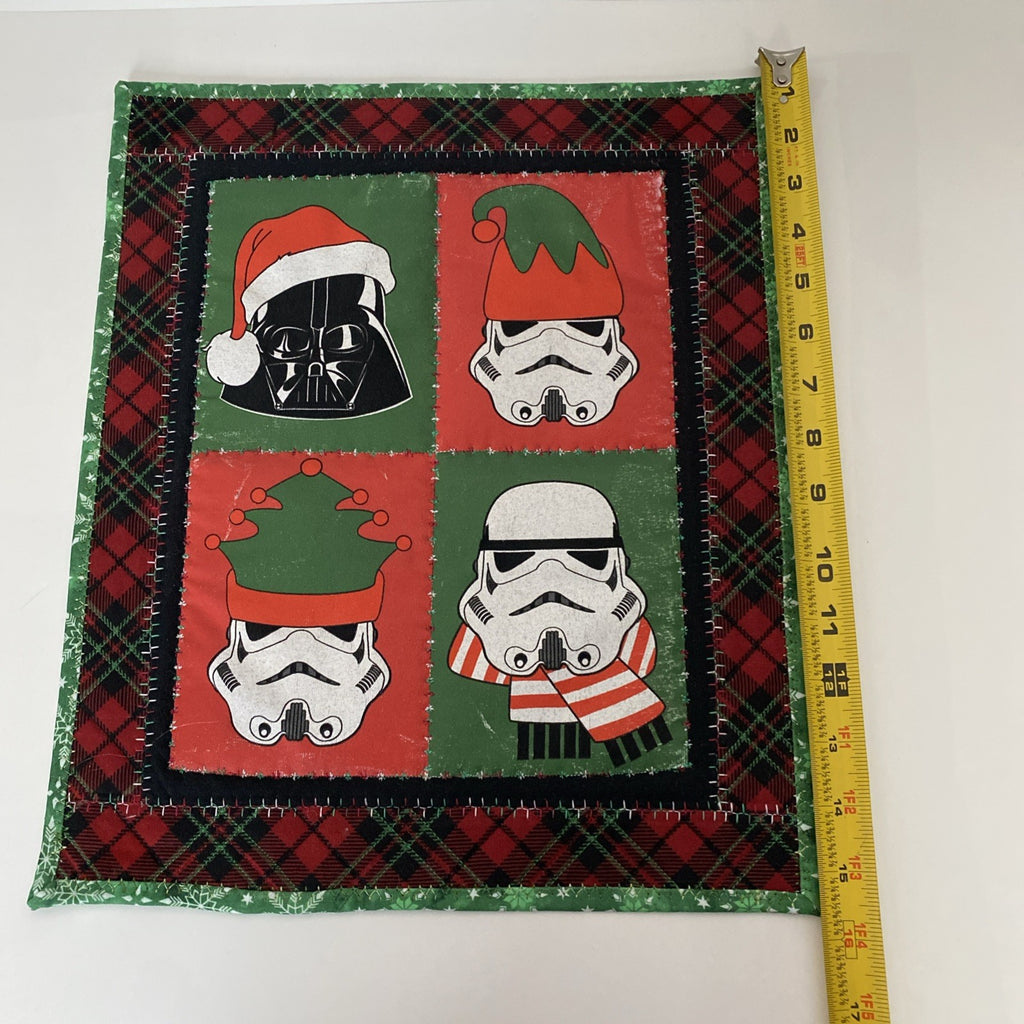 Disney Star Wars Christmas Graphic T-Shirt Quilted Wall Hanging 12x15