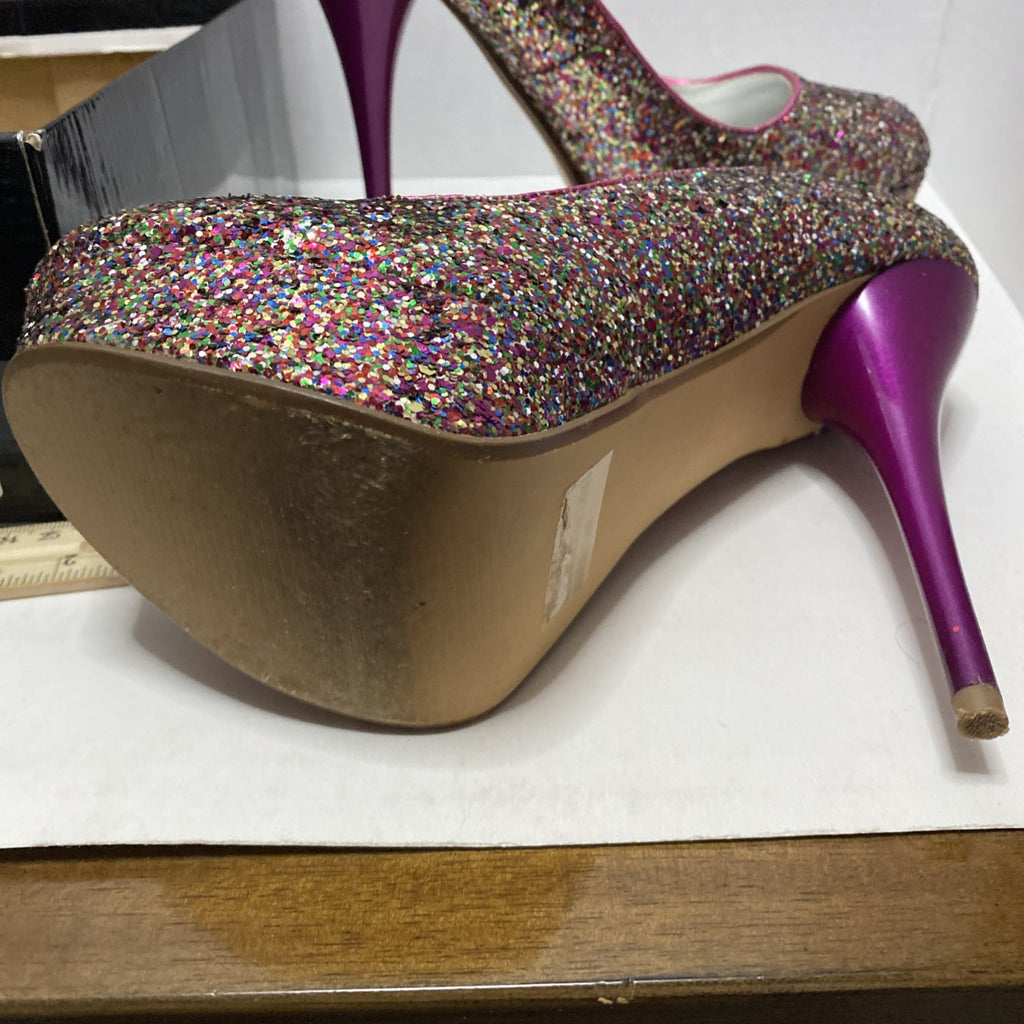 Deb-women shoes formal evening pumps stilettos prom party fuchsia glitter