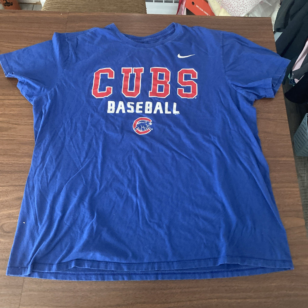 Nike Chicago Cubs Sleeveless T Shirt Size XL Blue Mens MLB free shipping