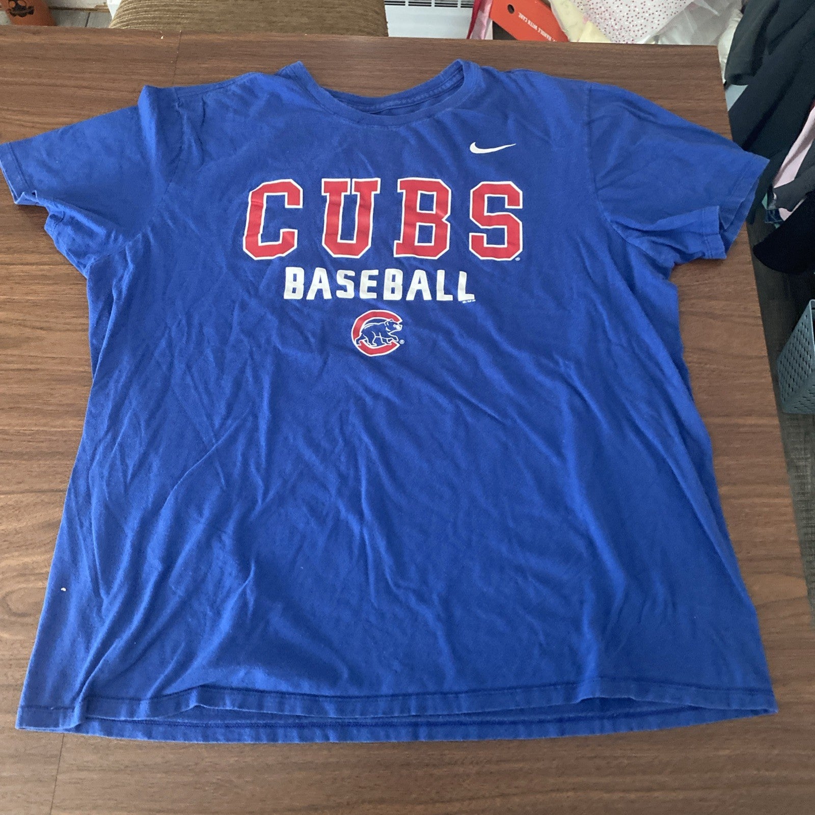 Nike Chicago Cubs Sleeveless T Shirt Size XL Blue Mens MLB free shipping