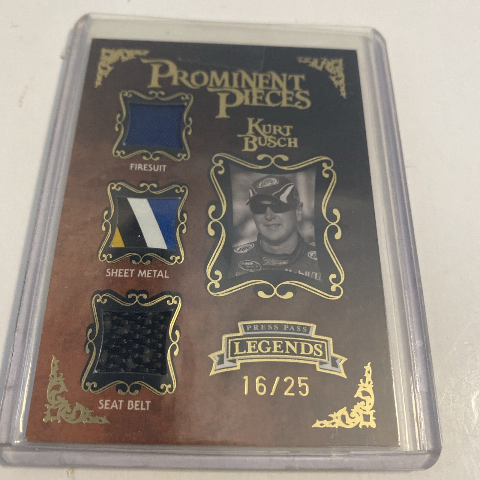 2009 Press Pass Legends Prominent Pieces Kurt Busch 16/25