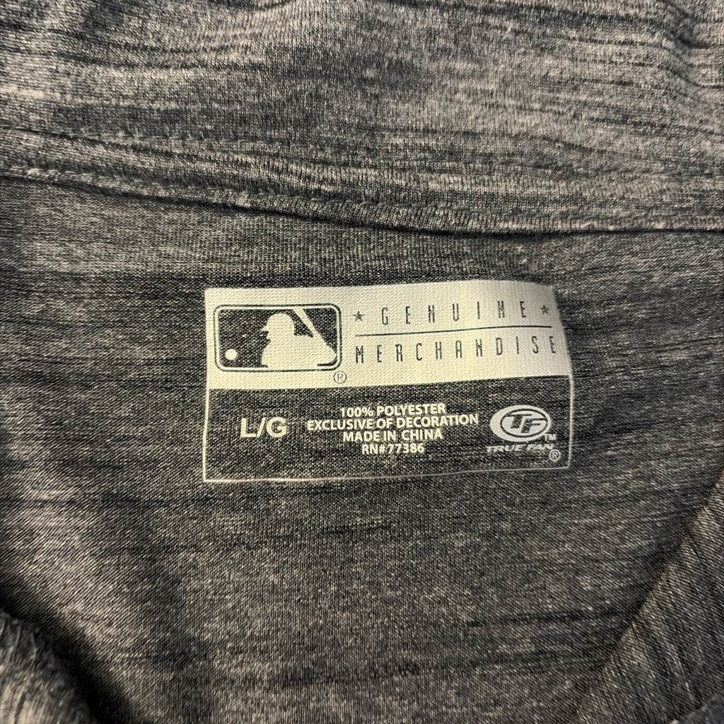 Cleveland Guardians Shirt Mens XL Gray White Stripe MLB Baseball Polo True Fan