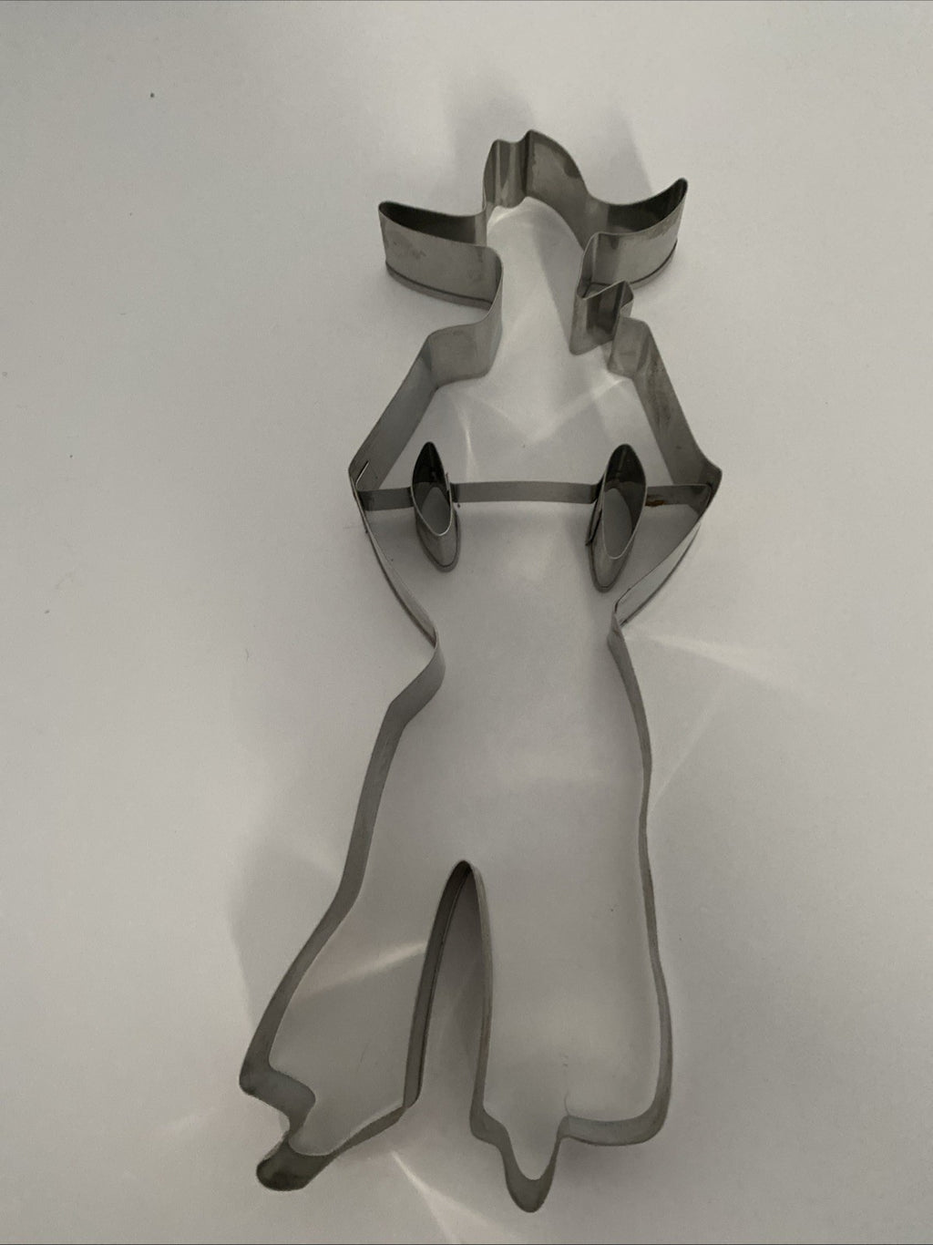 Primitive Antique Cowboy Figural Tin Cookie Cutter