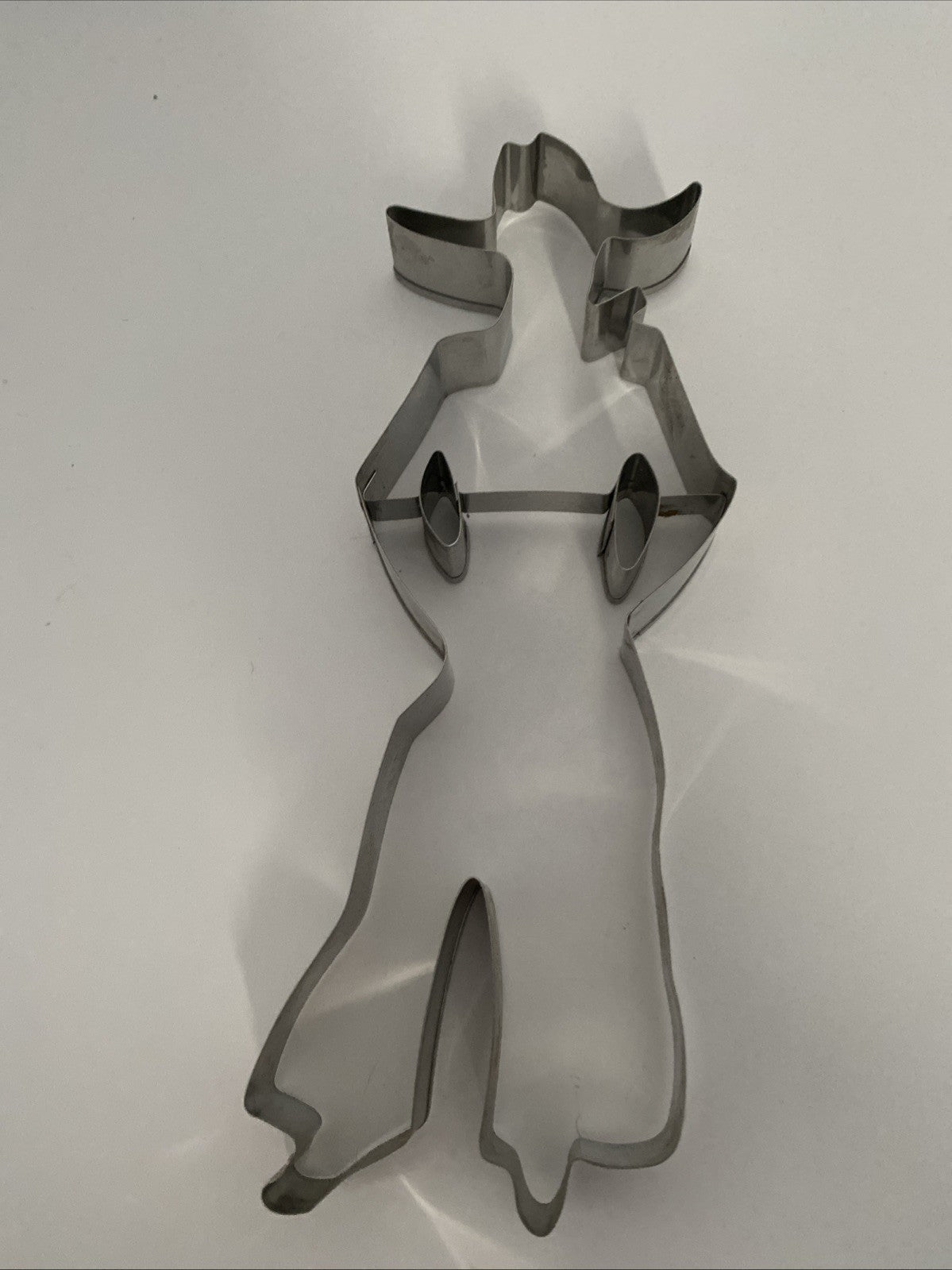 Primitive Antique Cowboy Figural Tin Cookie Cutter