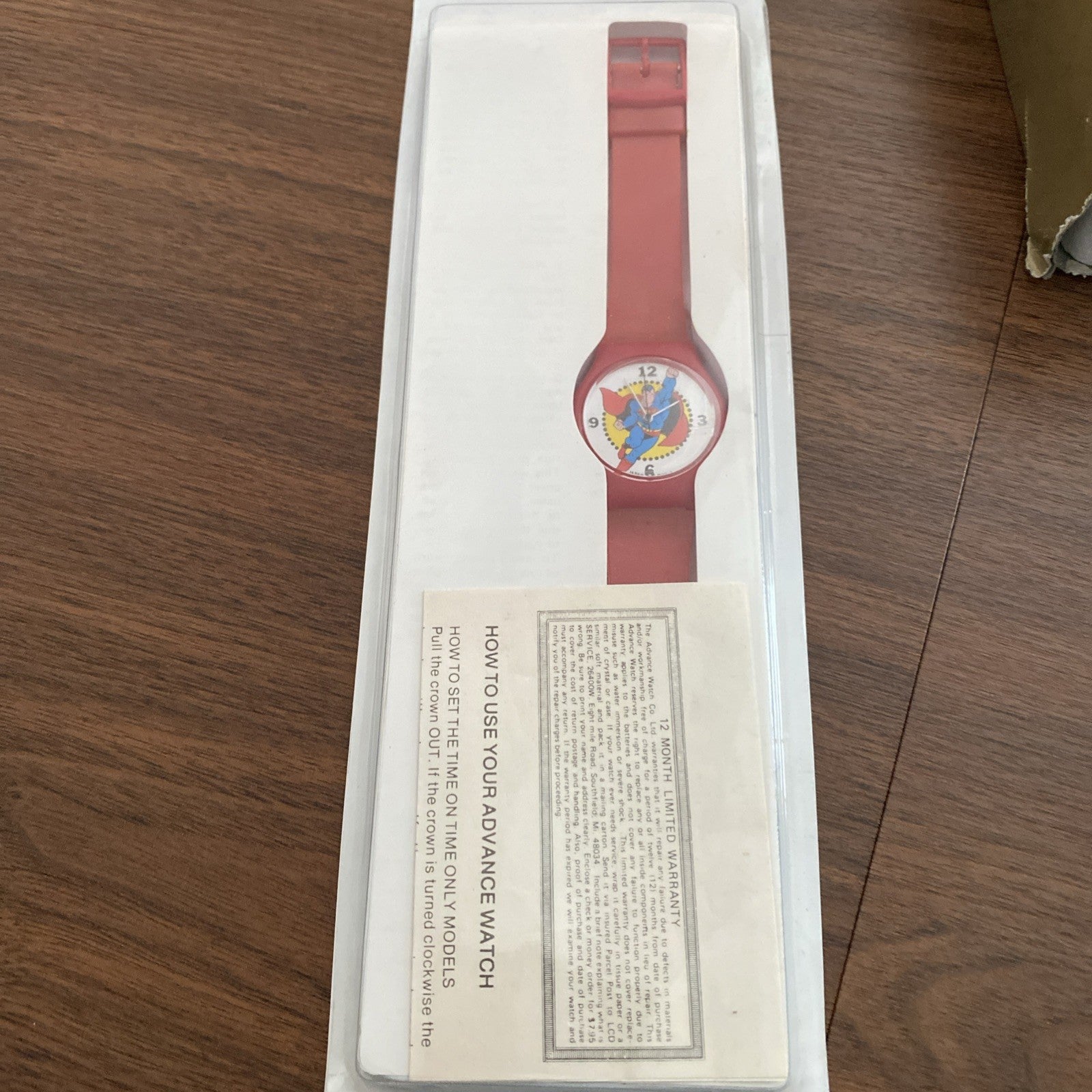 Superman Watch 50th Birthday Red Armour Celebrates DC Comics 1987 Promo