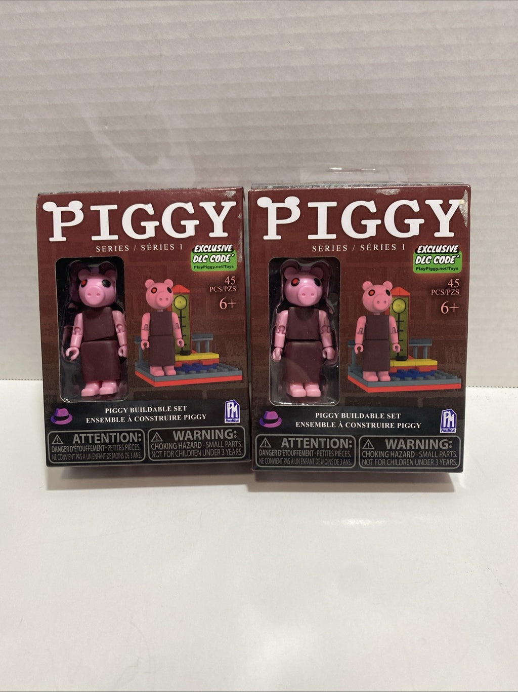 NEW! Roblox Piggy Buildable Set Series 1 * Piggy x2  * 2 Inch Figure LOT